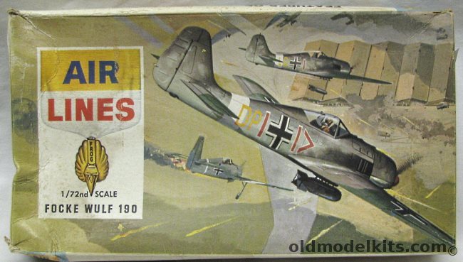 Air Lines 1/72 Focke-Wulf FW-190 - (ex-Frog), 5904 plastic model kit